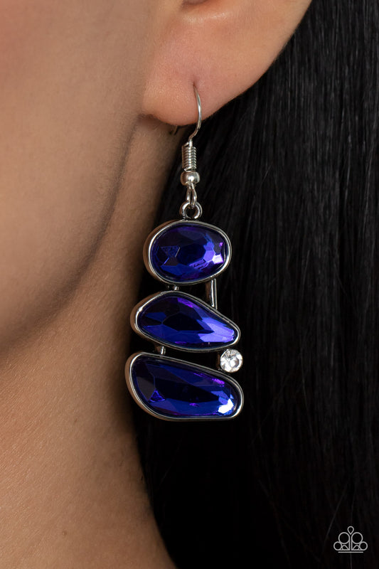 Paparazzi Gem Galaxy - Blue Earrings