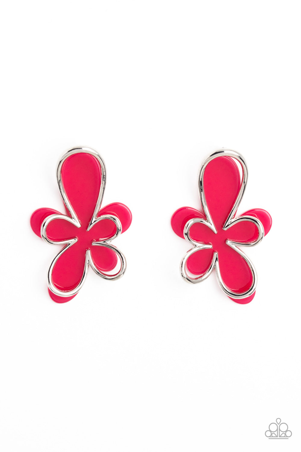 Glimmering Gardens - Pink Paparazzi Earrings