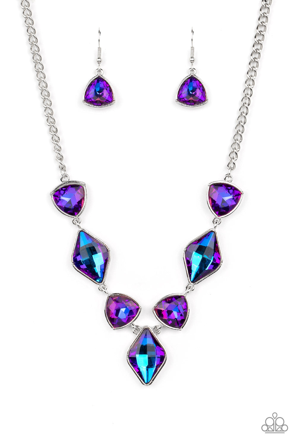 Glittering Geometrics - Purple Paparazzi Necklace