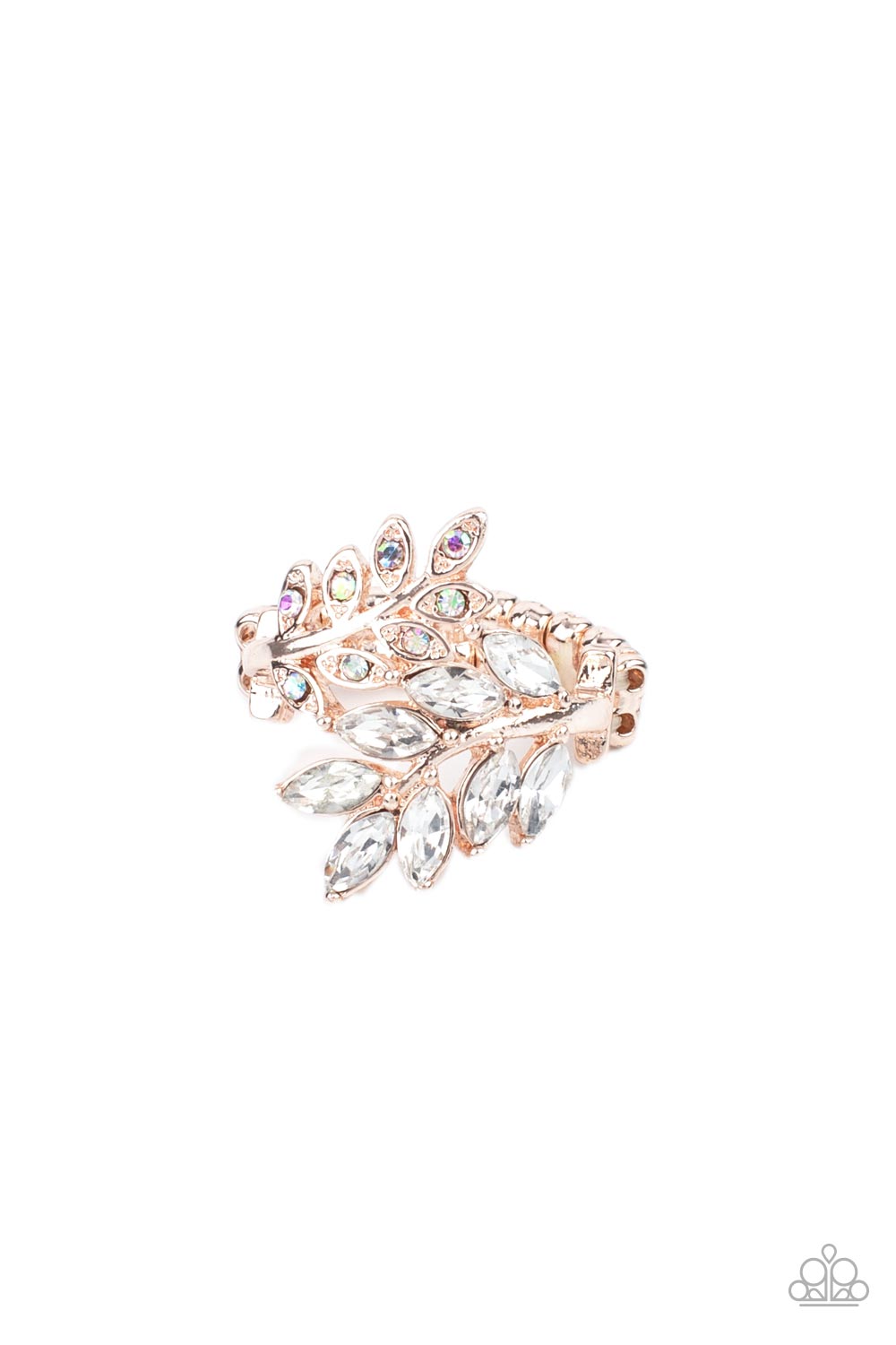 Glowing Gardenista - Rose Gold Paparazzi Ring