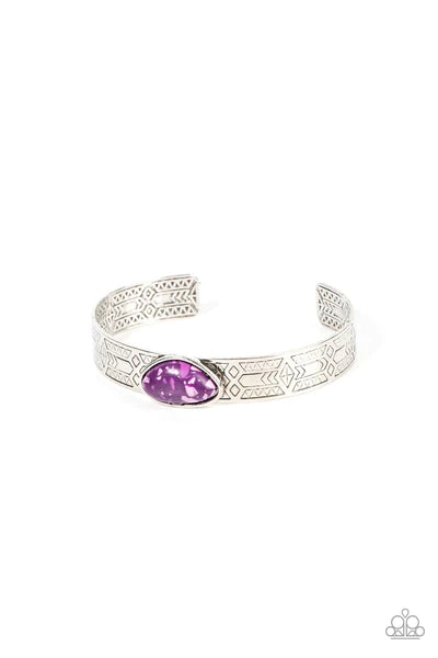 Gobi Glyphs - Purple - Paparazzi Bracelet