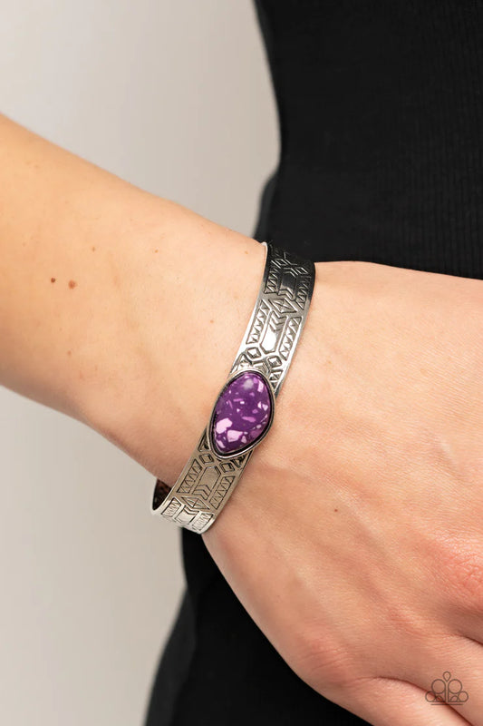 Gobi Glyphs - Purple - Paparazzi Bracelet