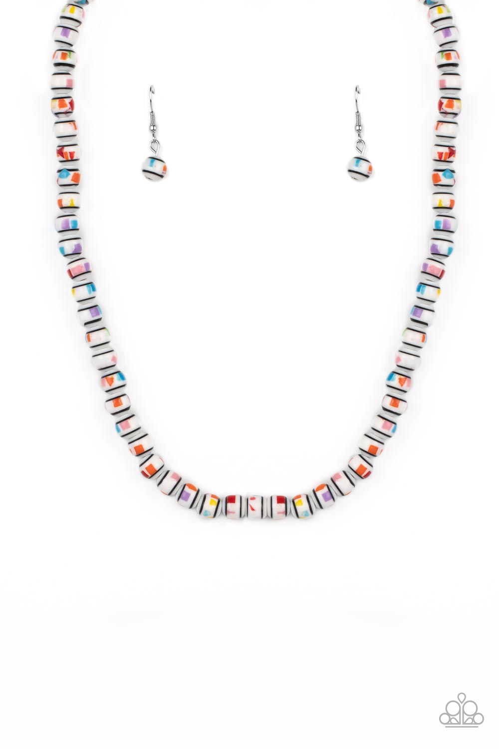 Gobstopper Glamour - White Paparazzi Necklace
