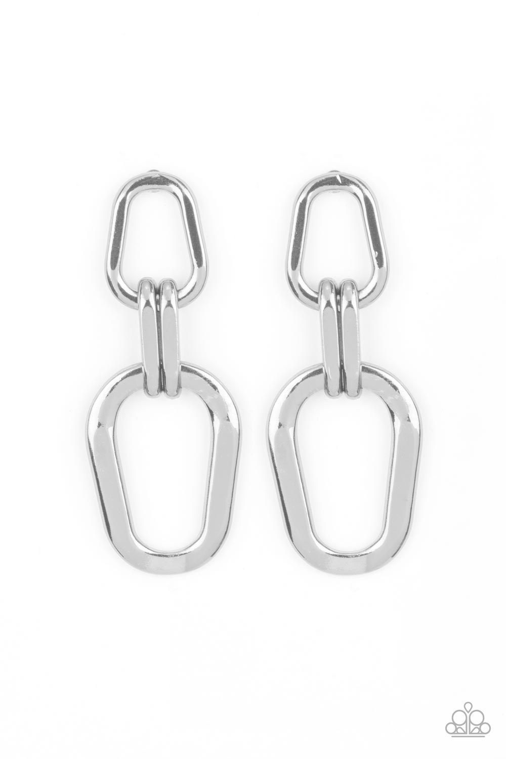 Harmonic Hardware - Silver Paparazzi Earring