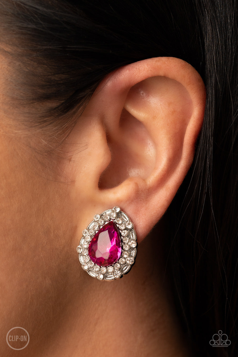 Paparazzi Haute Happy Hour - Pink Earrings Clip-On