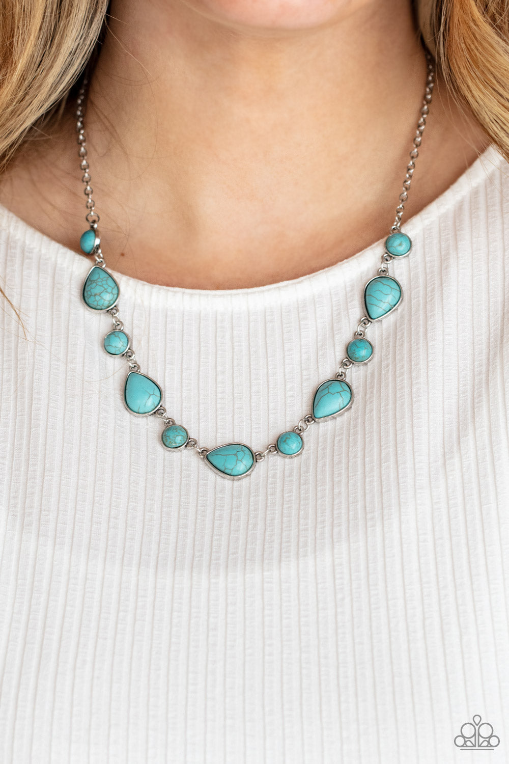 Paparazzi Heavenly Teardrops - Blue Necklace