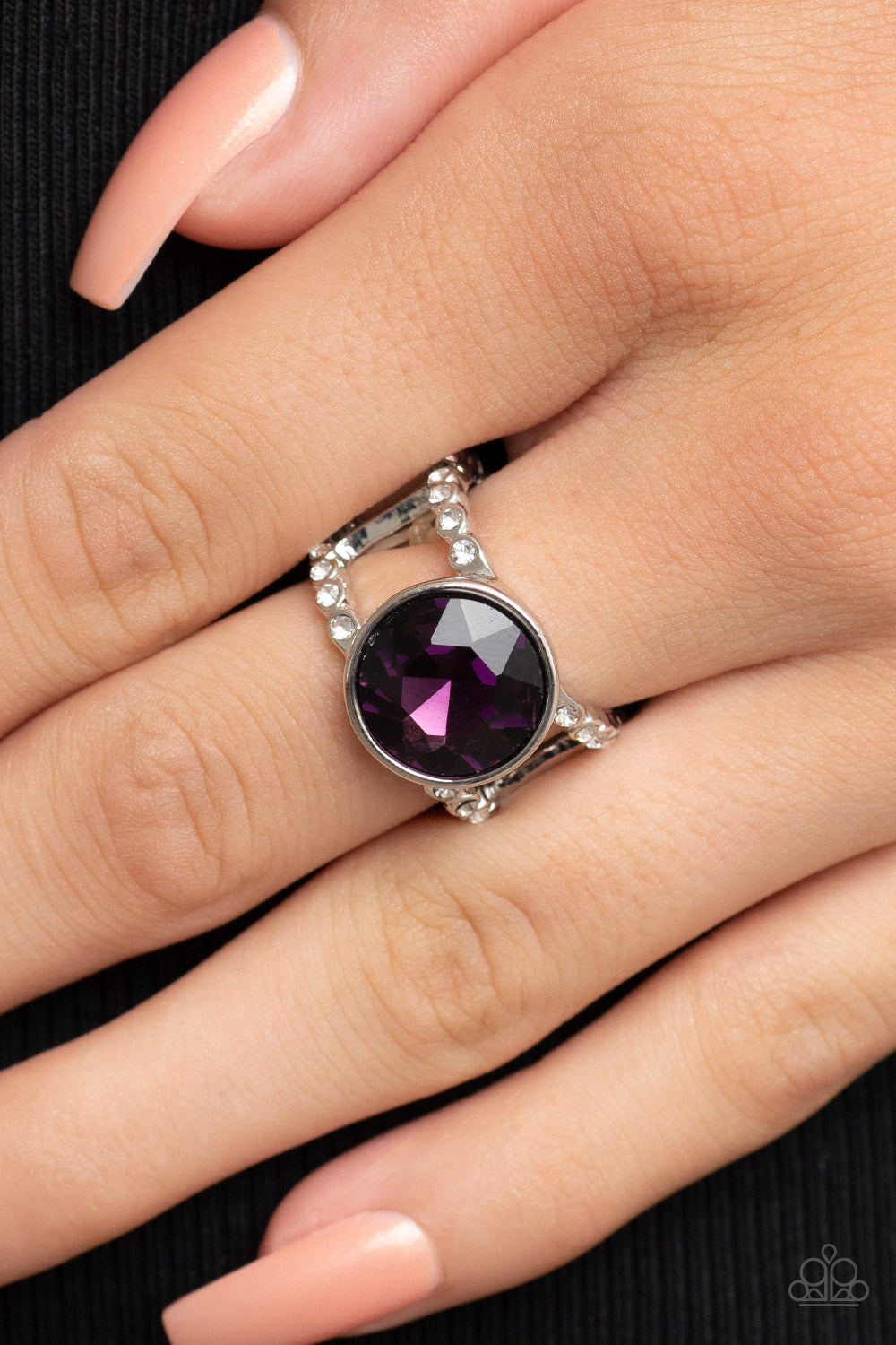 High Roller Sparkle - Purple Paparazzi Ring