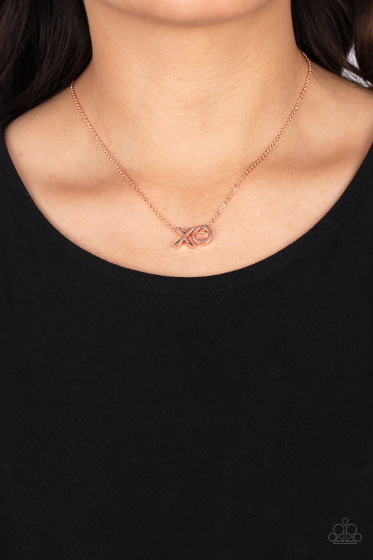 Hugs and Kisses - Copper Paparazzi Necklace