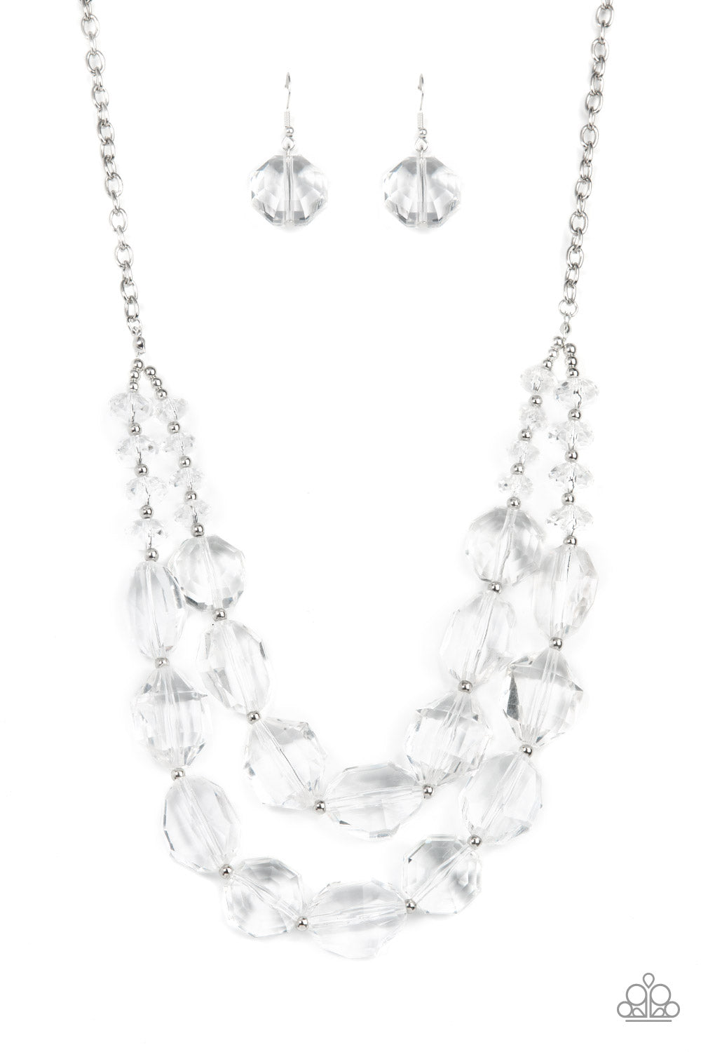 Paparazzi Icy Illumination - White Necklace