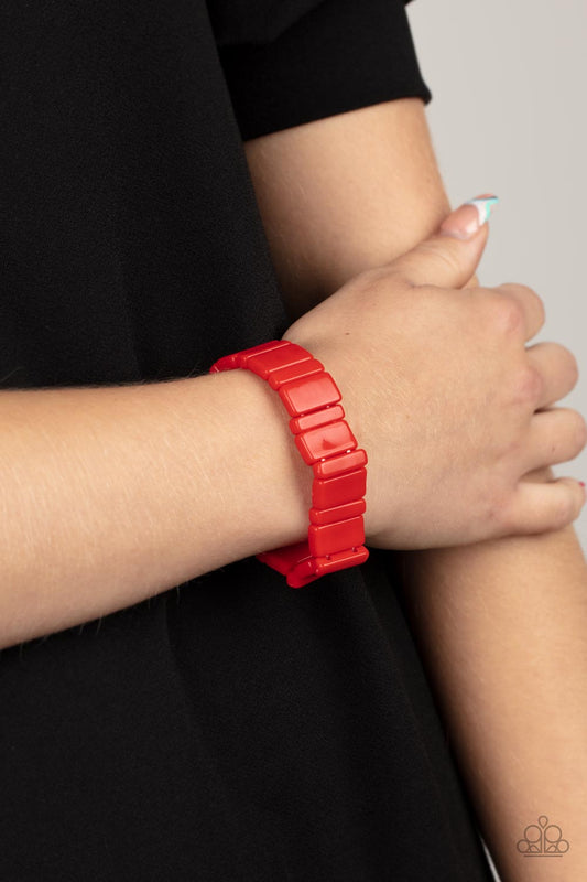 Paparazzi In Plain SIGHTSEER - Red Bracelet