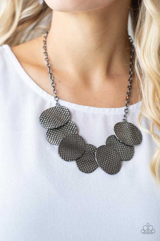 Industrial Wave - Black - Paparazzi Necklace