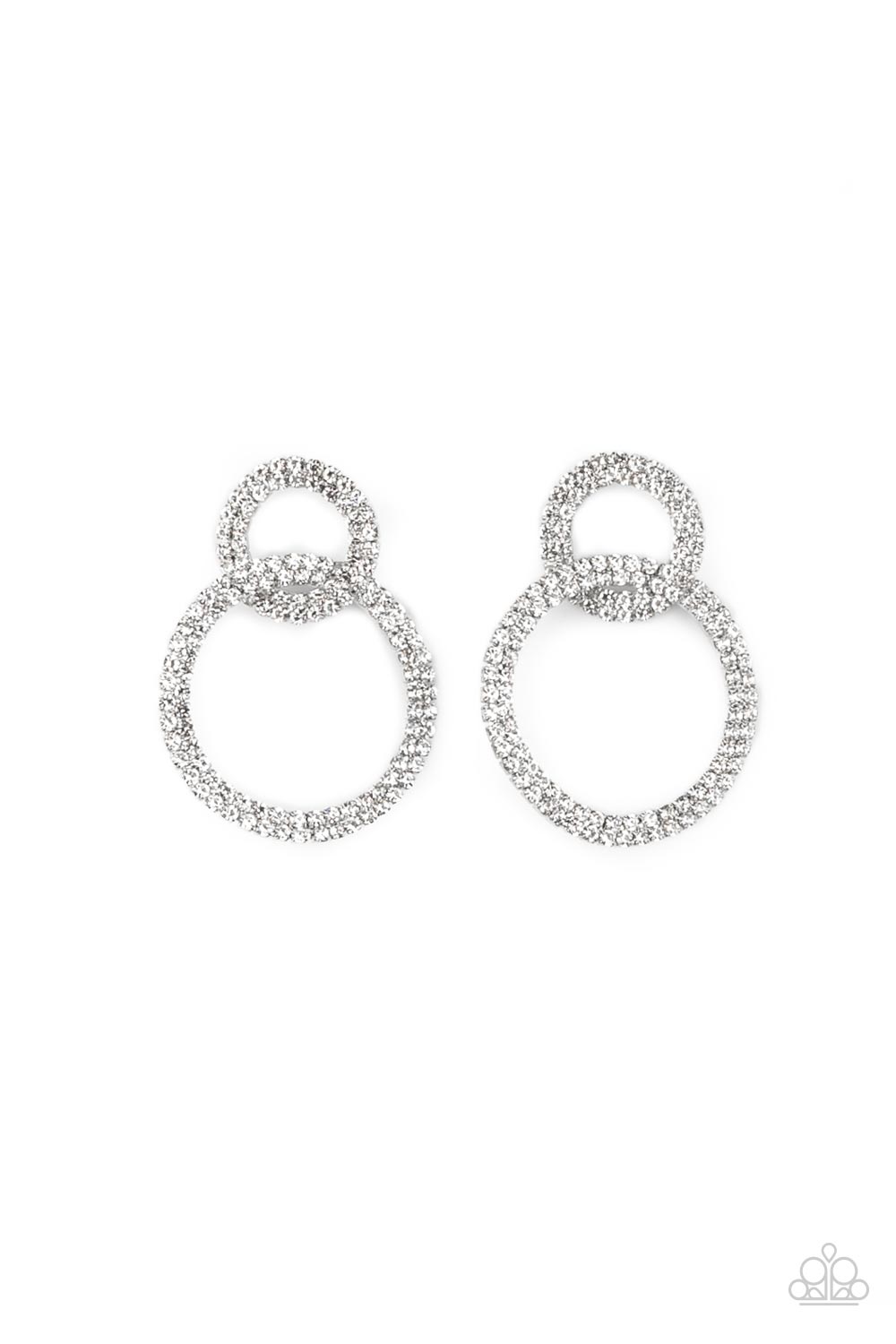 Intensely Icy - White Paparazzi Earrings