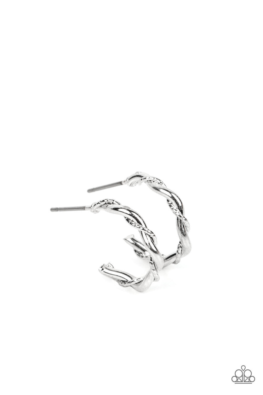 Irresistibly Intertwined - Silver Paparazzi Earrings