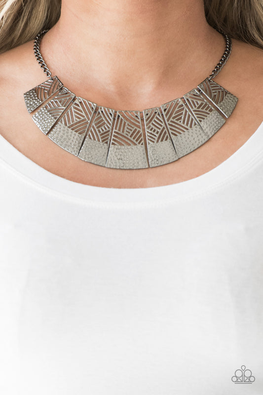 Paparazzi Jungle Cat Jam - Black Necklace