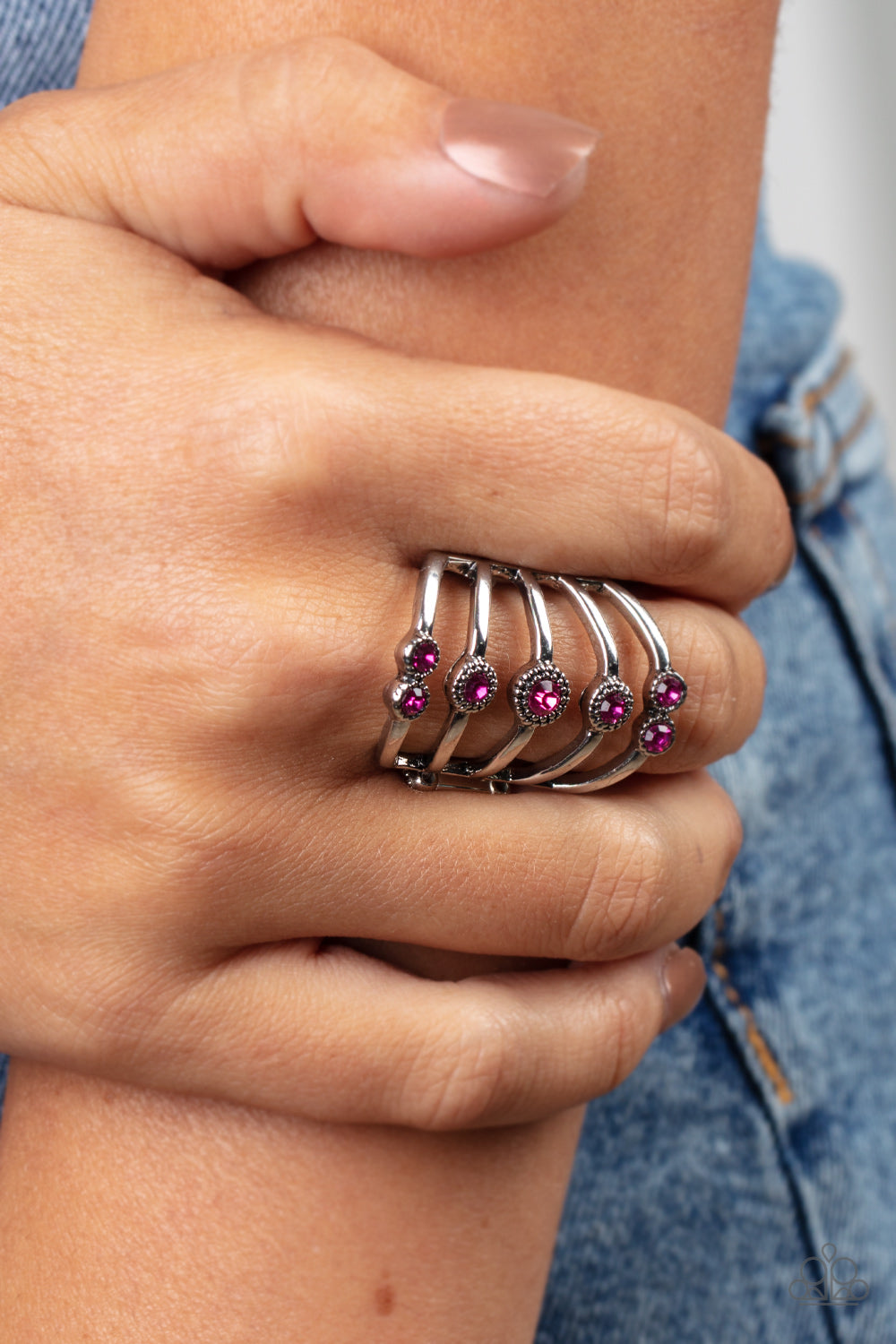 Layer On The Luster - Pink Paparazzi Ring