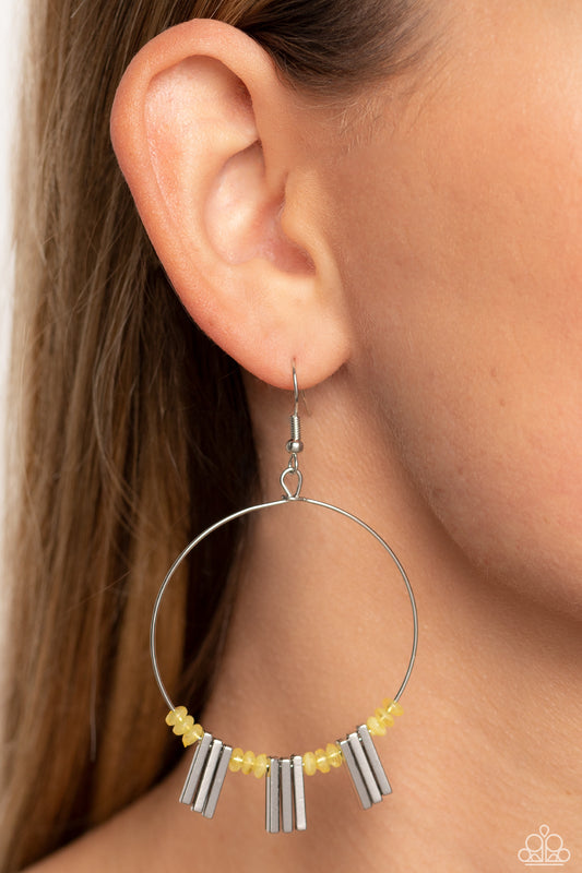 Paparazzi Luxe Lagoon - Yellow Earrings