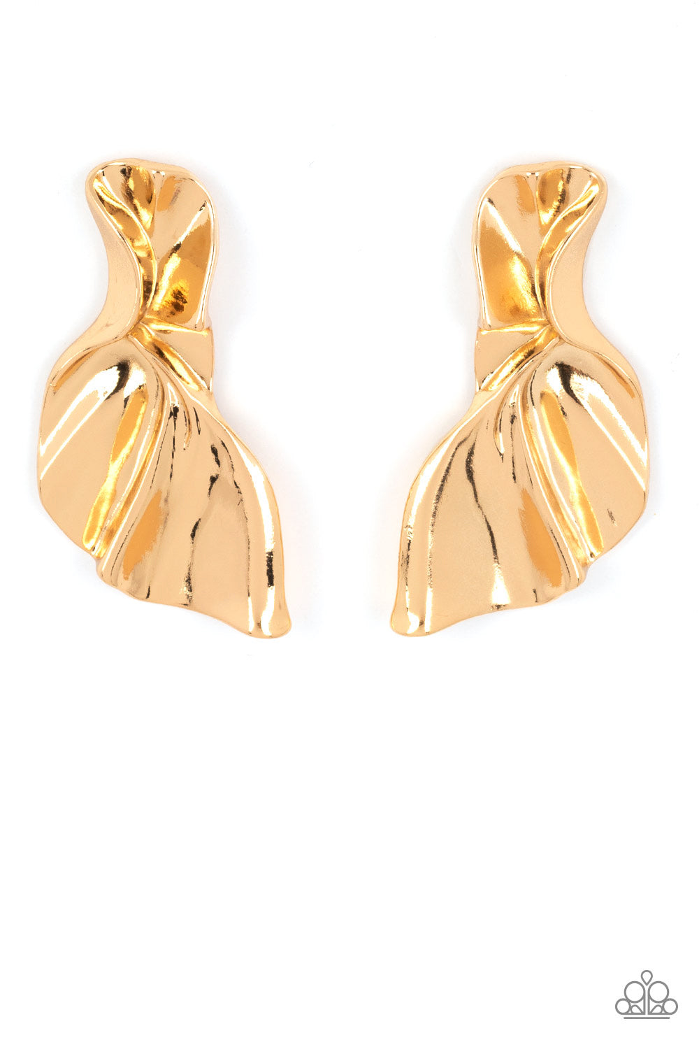 Paparazzi METAL-Physical Mood - Gold Earrings