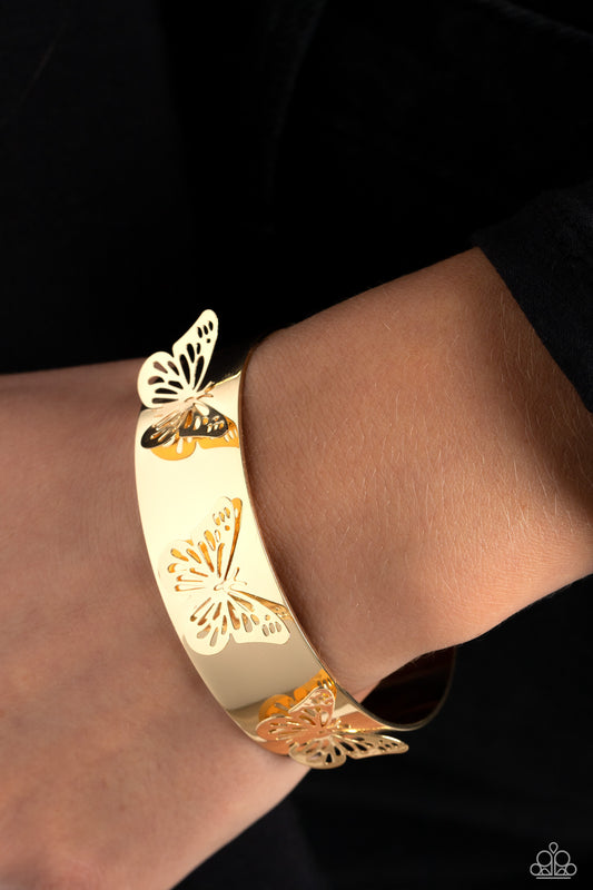 Paparazzi Magical Mariposas - Gold Bracelet