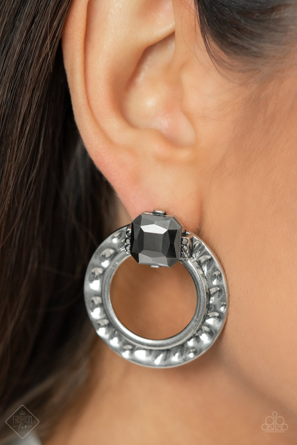 Smoldering Scintillation - Silver Paparazzi Earrings