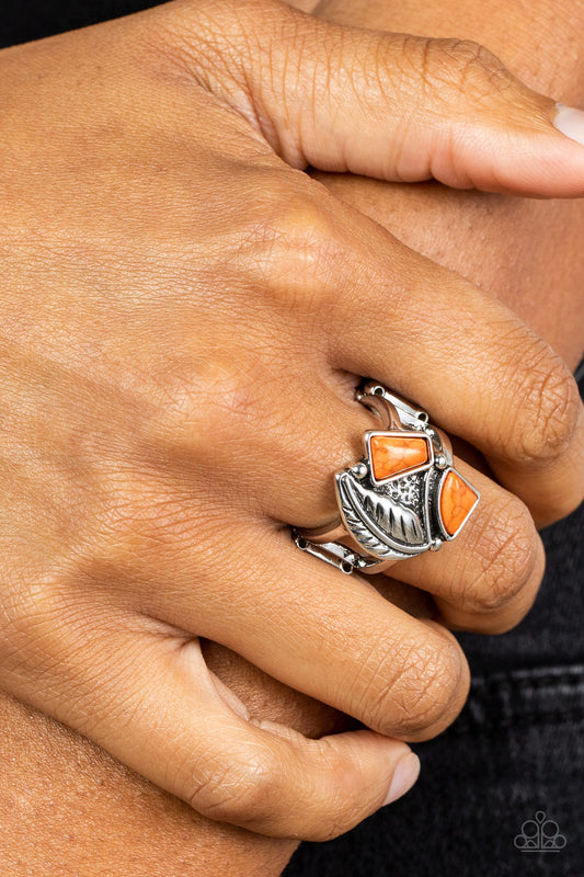 Make the NEST of It - Orange Paparazzi Ring