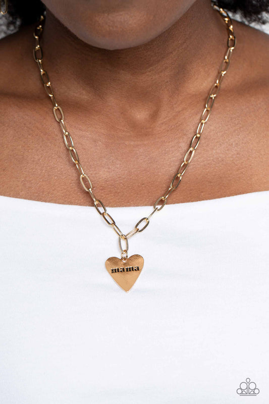 Paparazzi Mama Cant Buy You Love - Gold Necklace