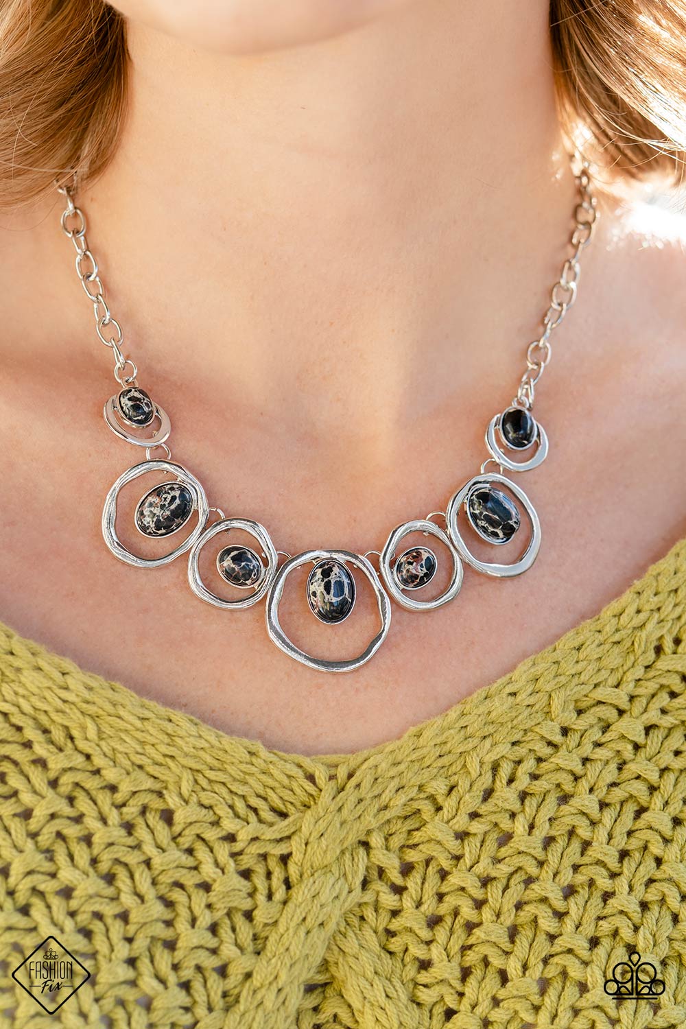 Paparazzi Marble Medley - Black Necklace