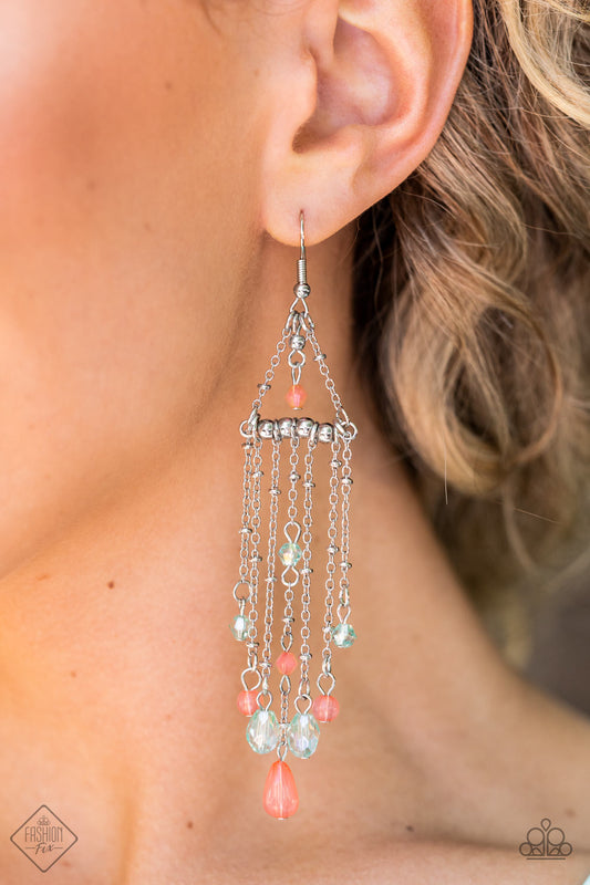 Marina Breeze - Orange Paparazzi Earrings