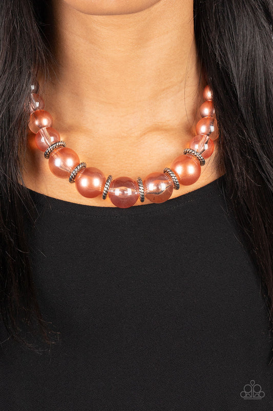 Marina Mirage - Orange Paparazzi Necklace