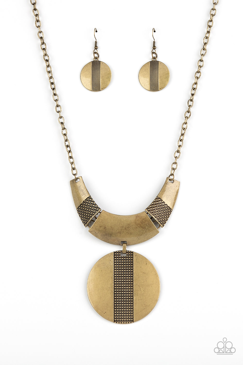 Metallic Enchantress - Brass Paparazzi Necklace