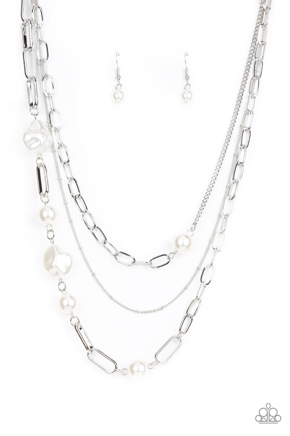 Modern Innovation - White Paparazzi Necklace