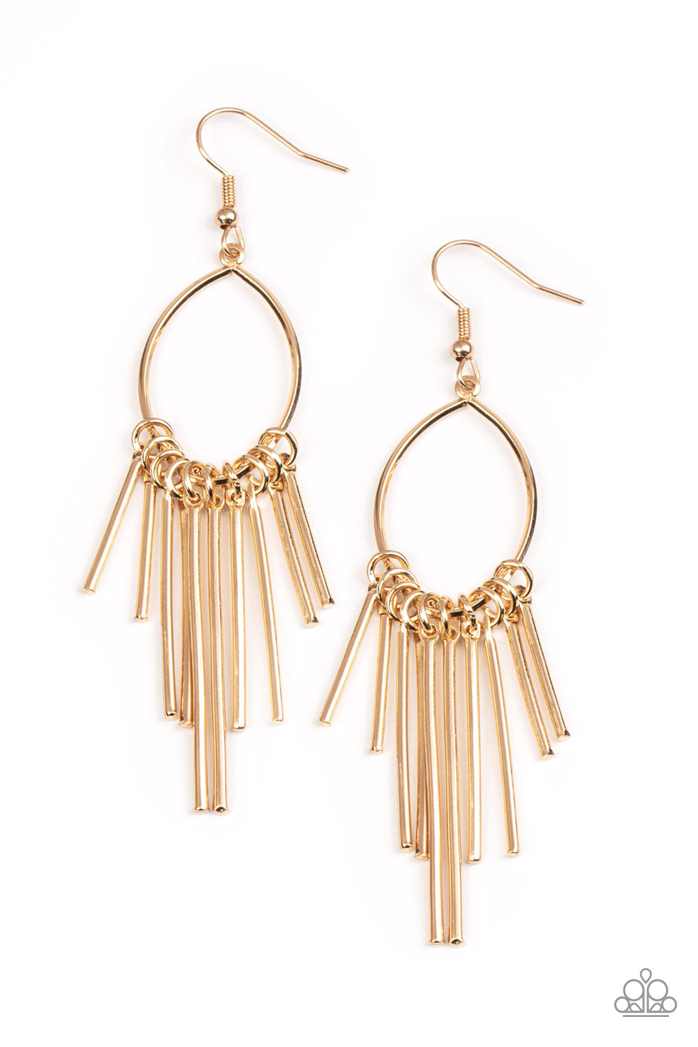 Paparazzi Mood Swing - Gold Earrings