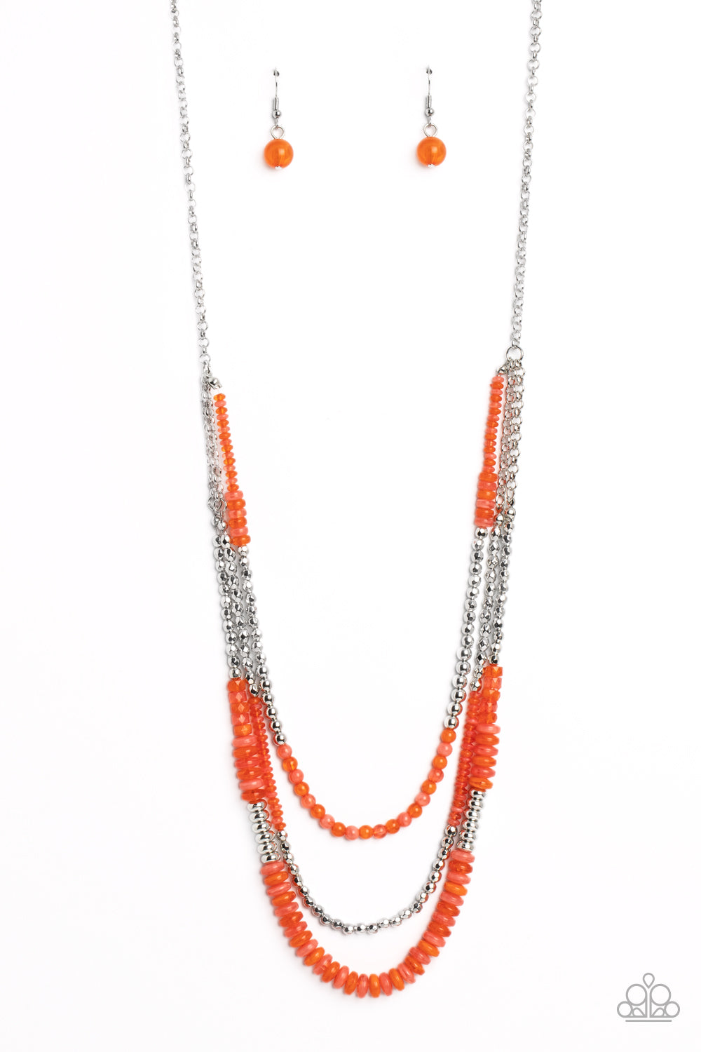 Paparazzi Newly Neverland - Orange Necklace