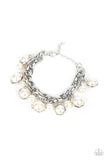 Orbiting Opulence - White Paparazzi Bracelet