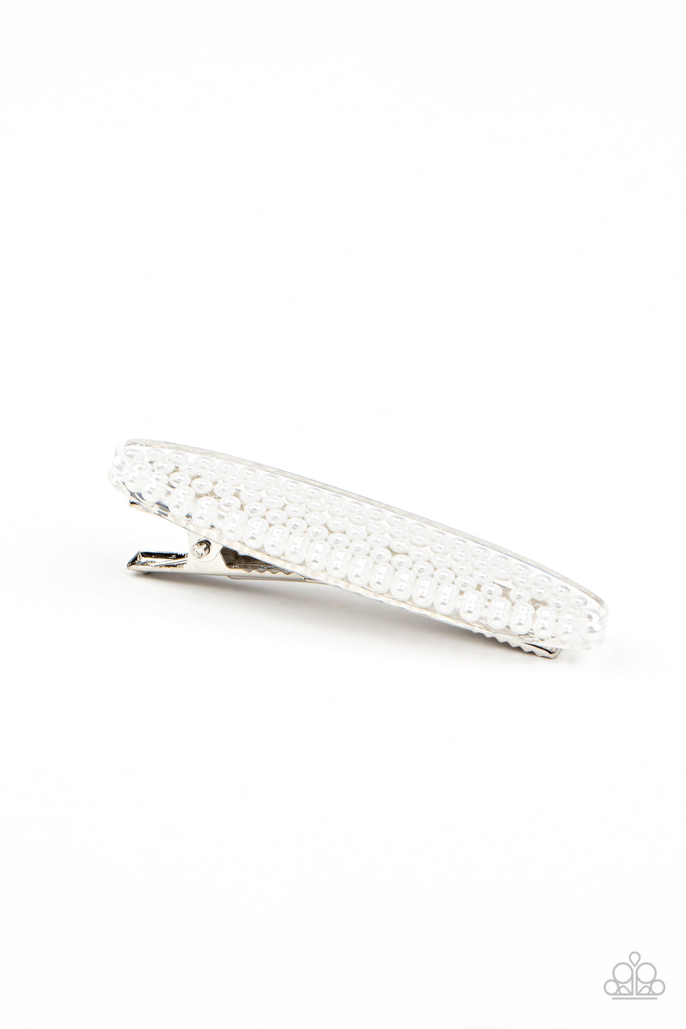 Paparazzi Pearl Pizzaz - White Hair Clip