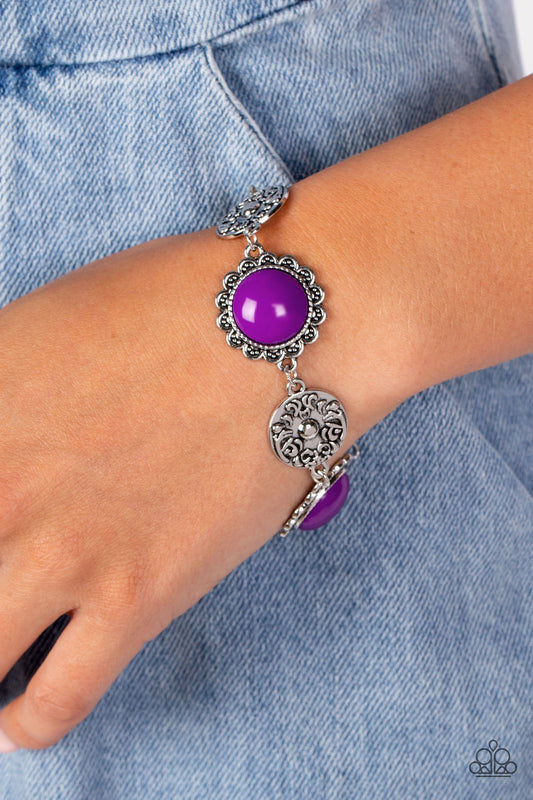 Positively Poppy - Purple Paparazzi Bracelet