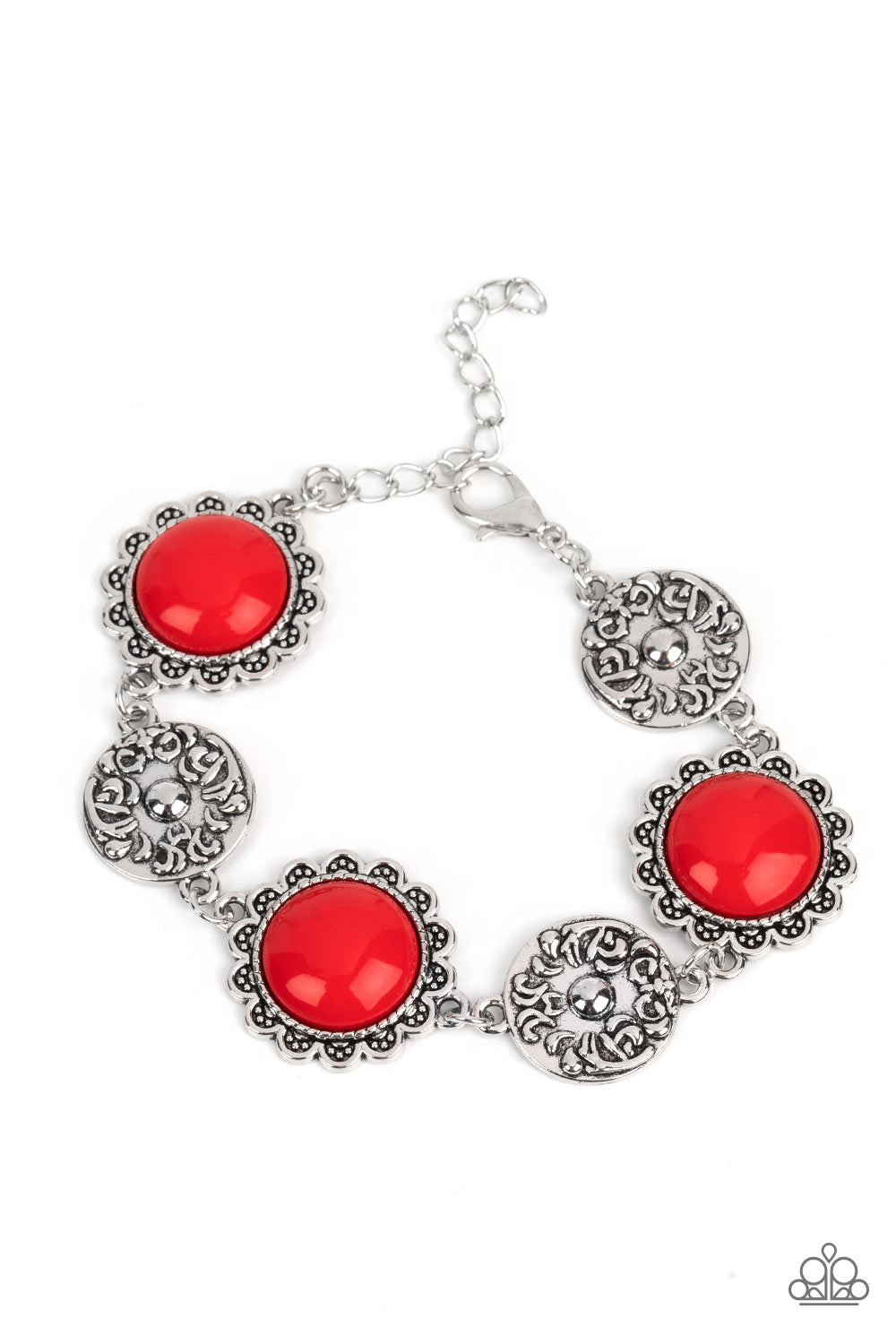 Paparazzi Positively Poppy - Red Bracelet