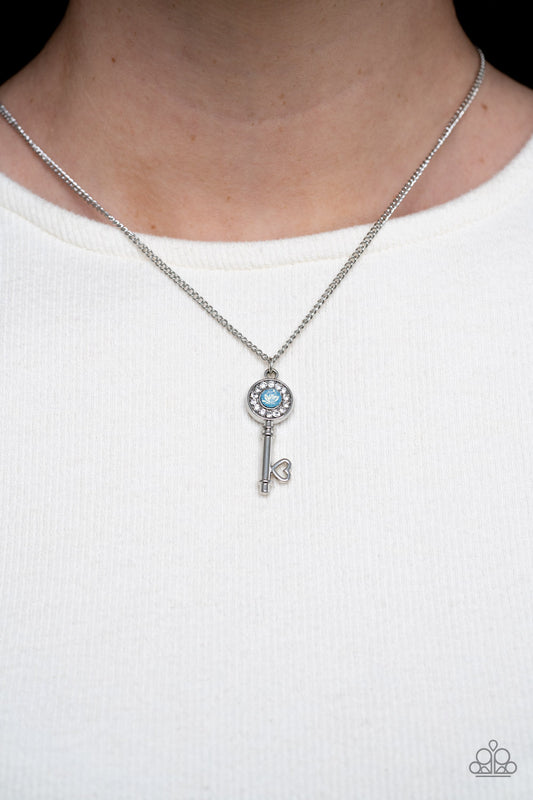 Prized Key Player - Blue Paparazzi Necklace