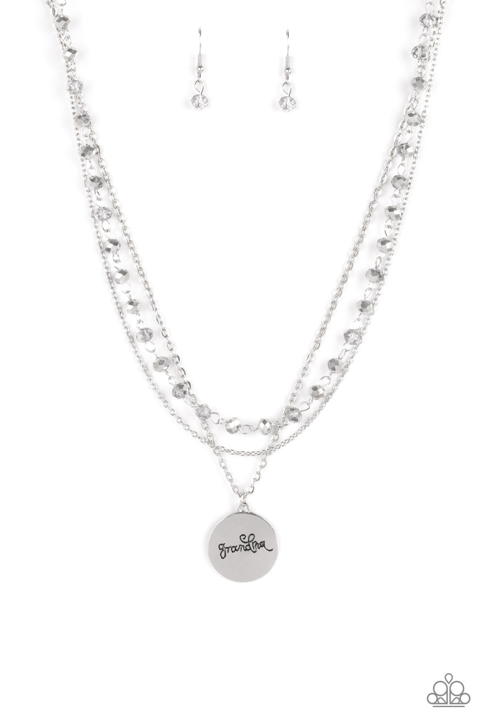 Promoted to Grandma - Silver Paparazzi Necklace