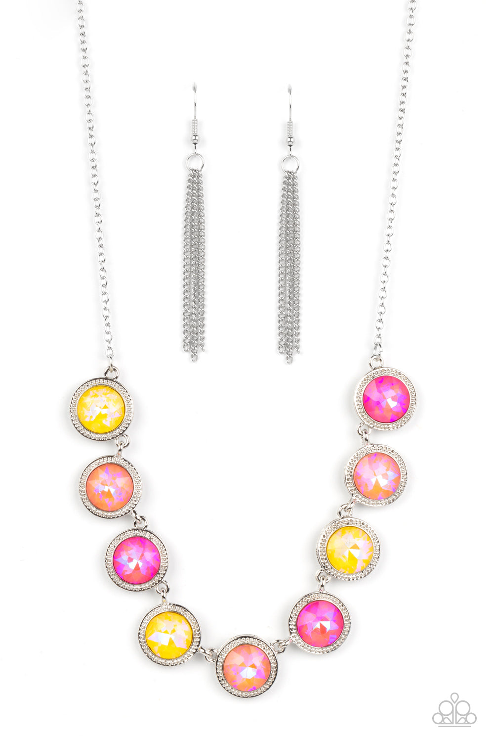 Queen of the Cosmos - Yellow Paparazzi Necklace