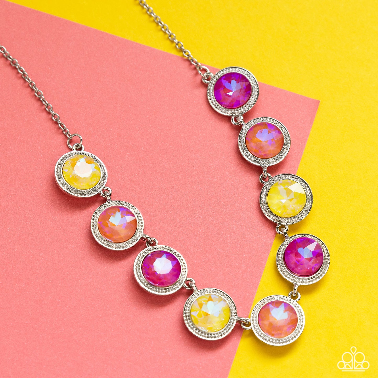 Queen of the Cosmos - Yellow Paparazzi Necklace