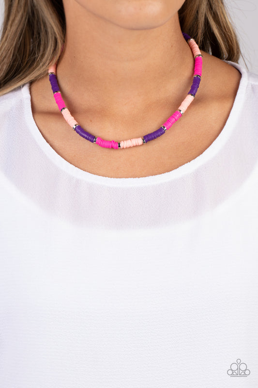 Rainbow Road - Pink Paparazzi Necklace