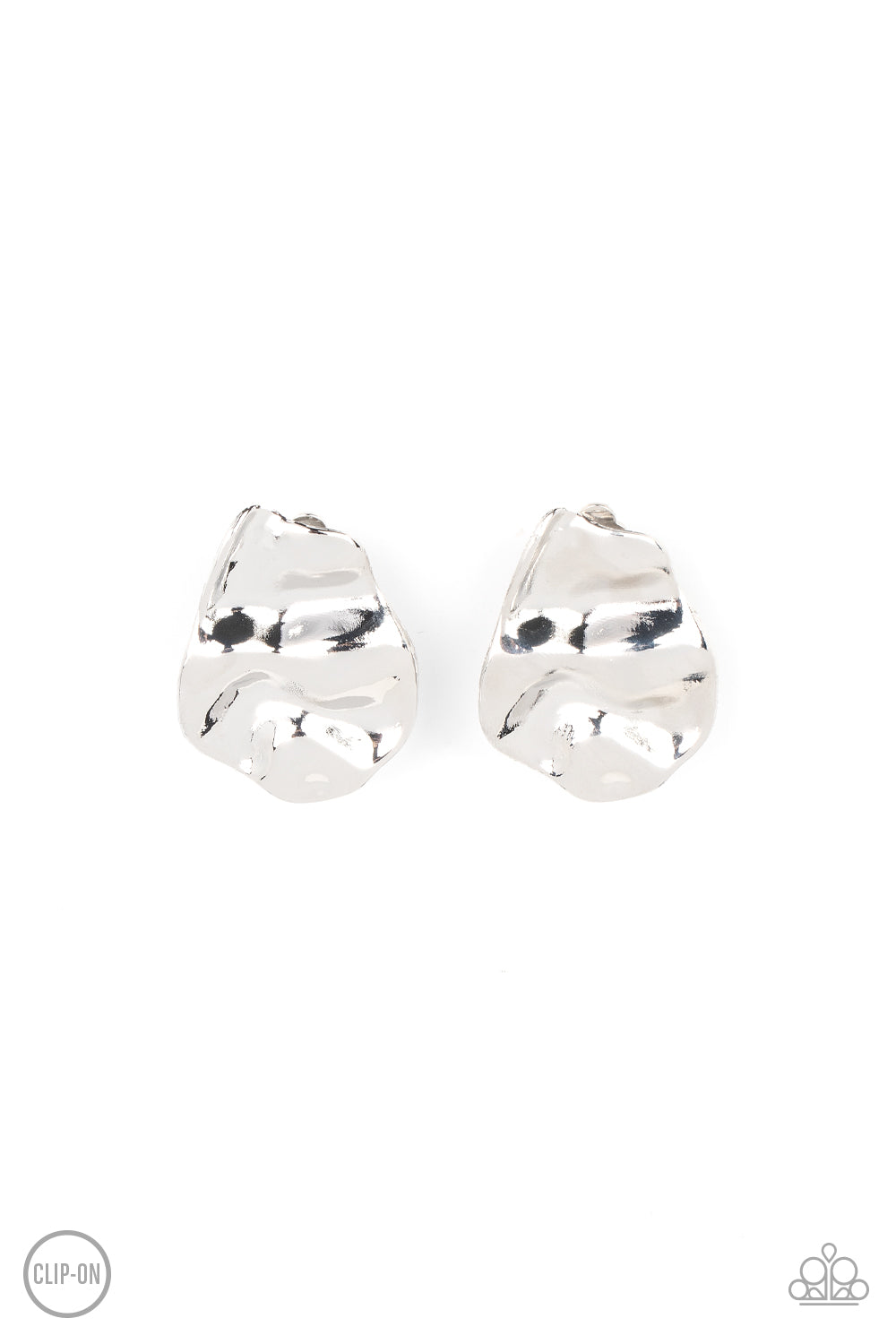 Paparazzi Raise the RUCHE - Silver Clip-On Earrings