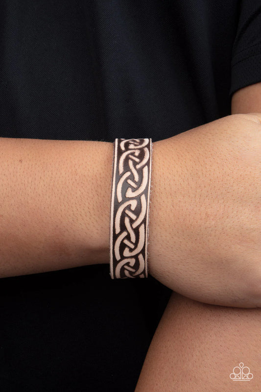 Paparazzi Rebel Runes - Brown Bracelet