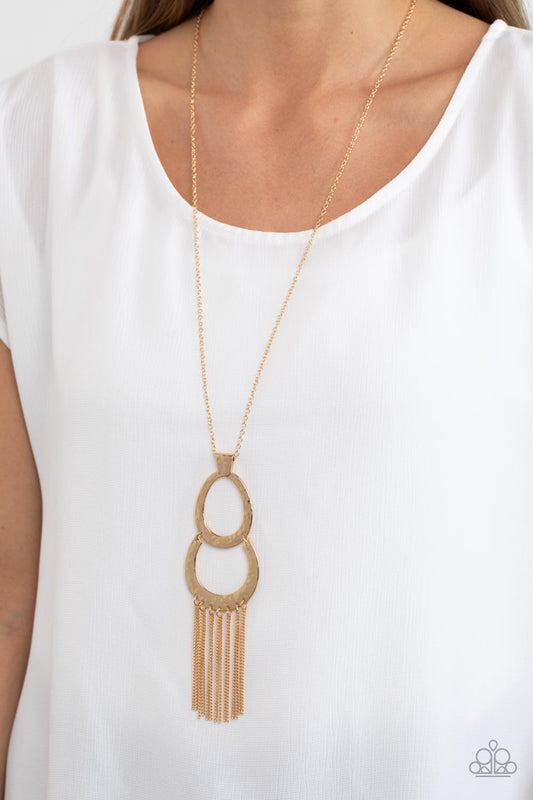 Reeling in Relics - Gold Paparazzi Necklace