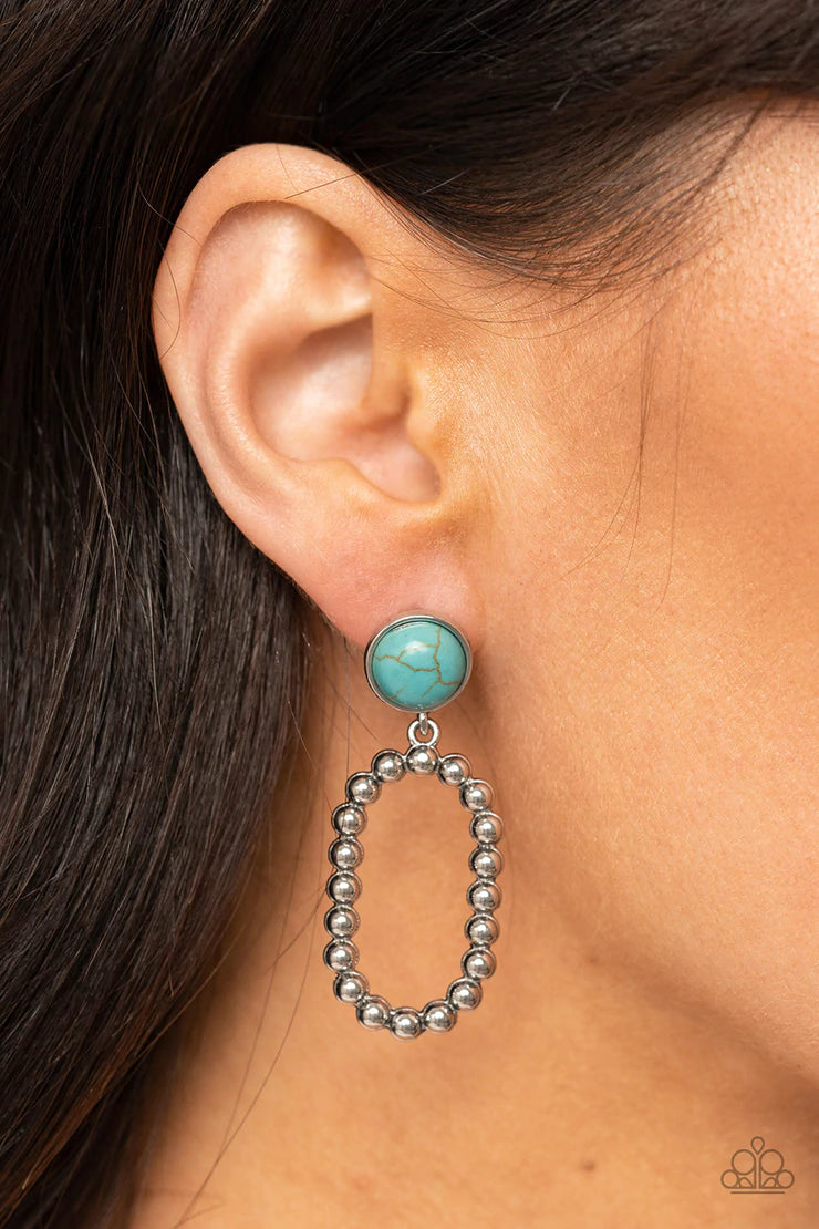 Riverbed Refuge - Blue Earrings Paparazzi