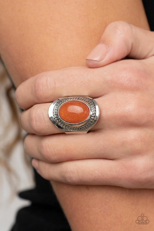 Rockable Refinement - Orange Paparazzi Ring
