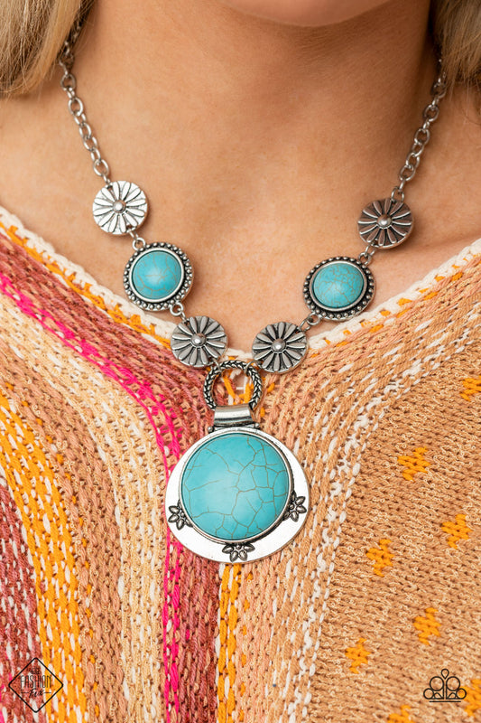 Saguaro Garden - Blue - Paparazzi Necklace