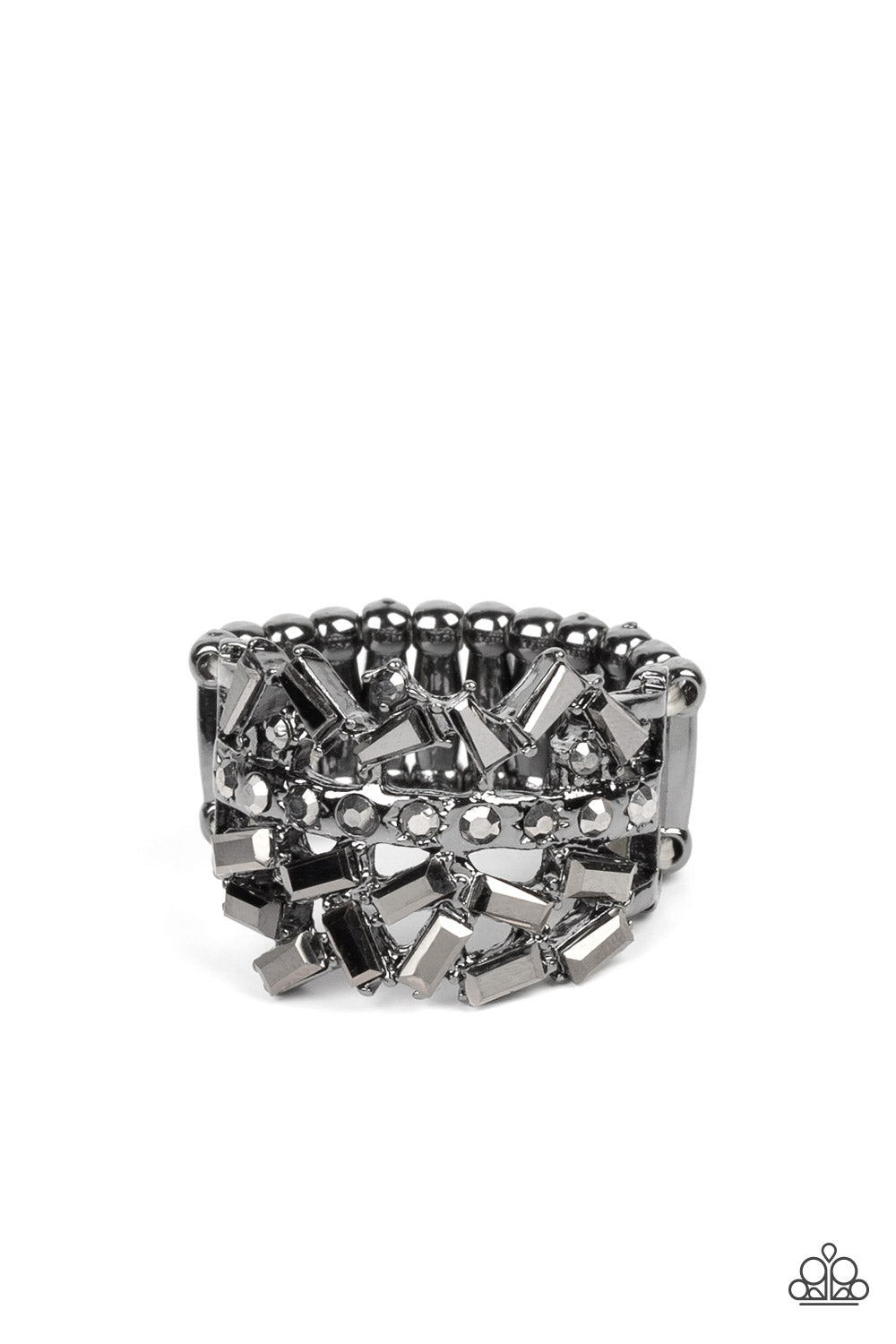 Scattered Sensation - Black Paparazzi Ring