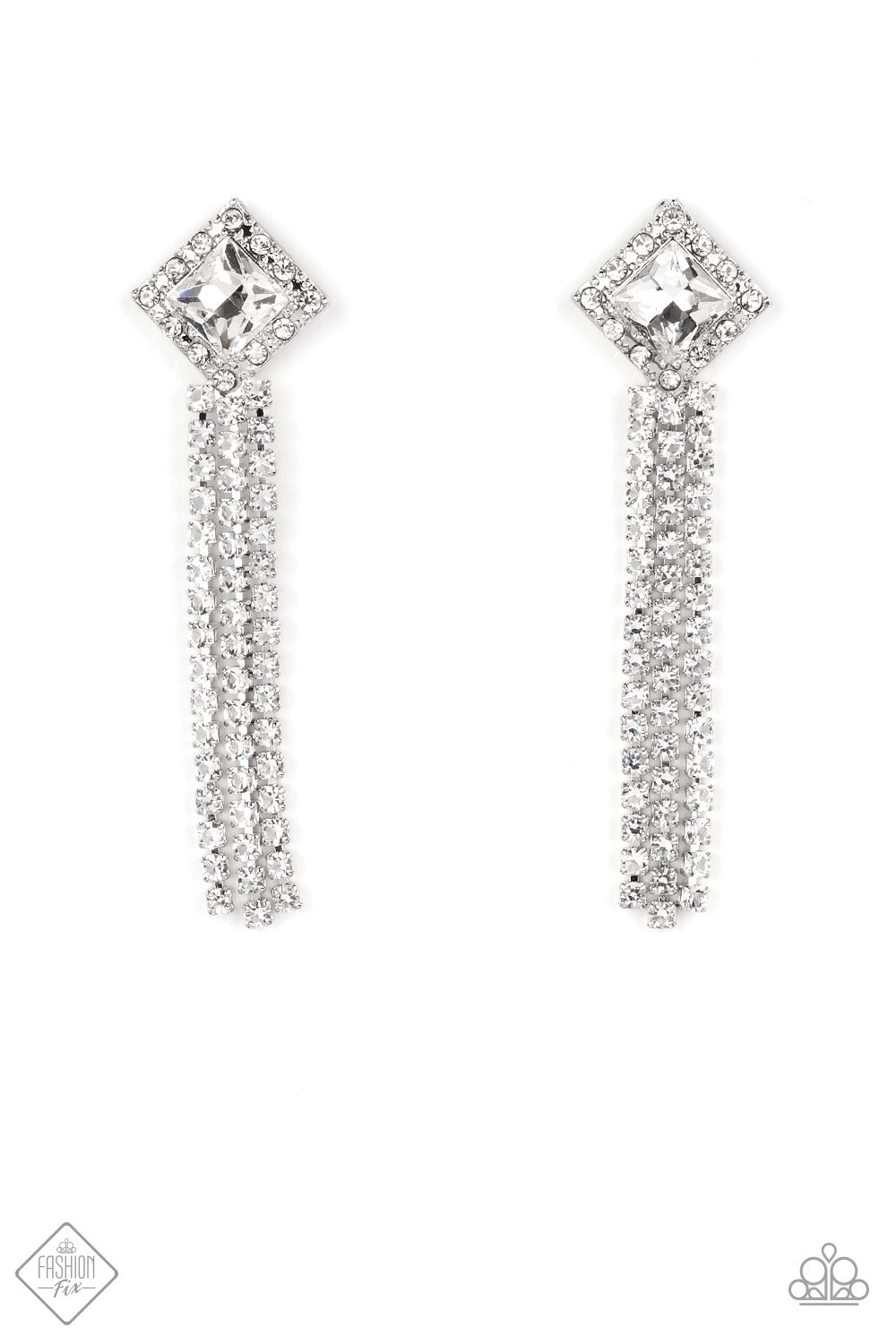 Paparazzi Seasonal Sparkle - White Earrings