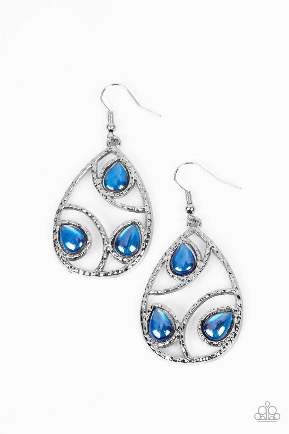 Send the BRIGHT Message - Blue Paparazzi Earrings